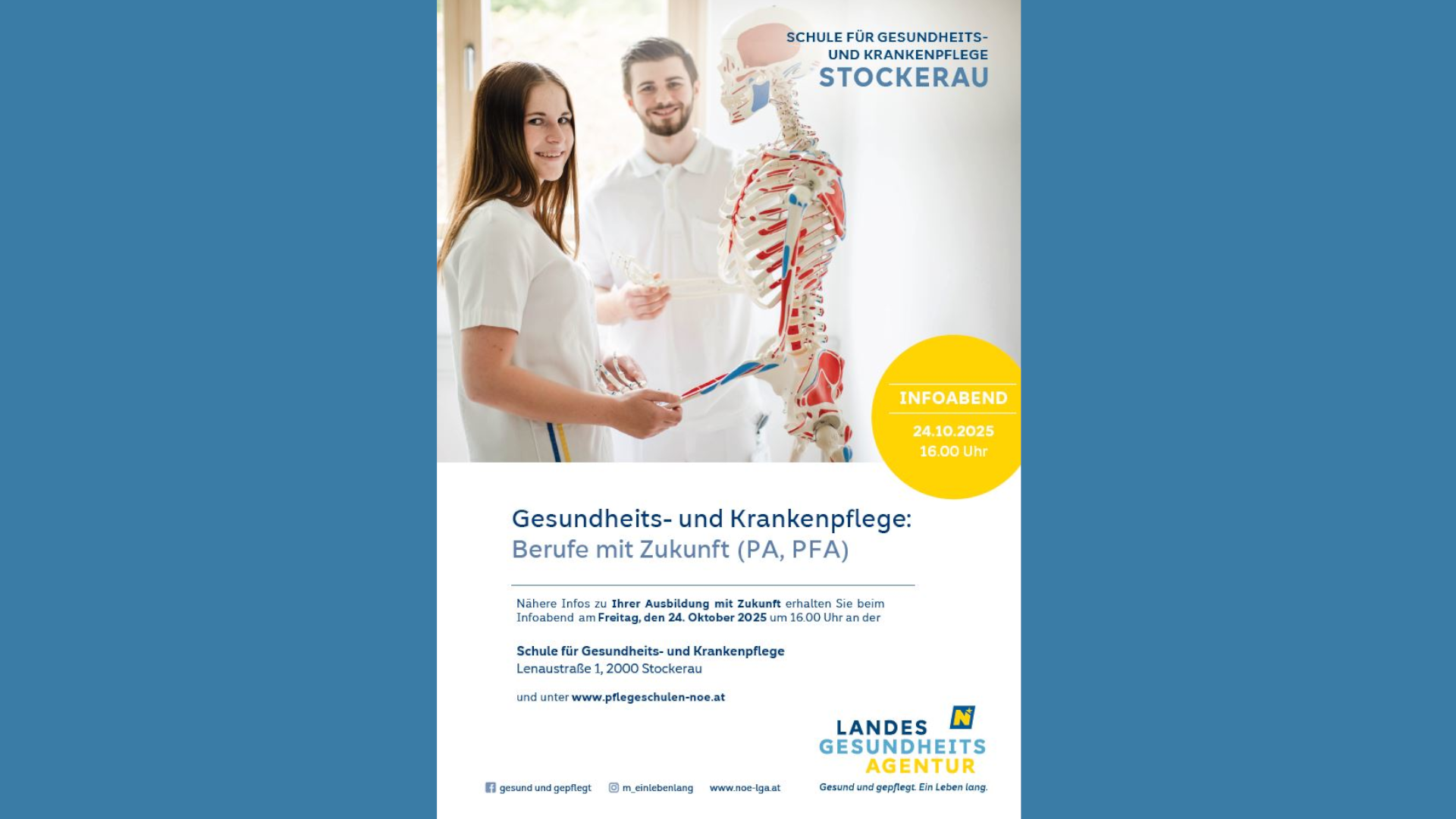 Plakat Infoabend im Oktober
